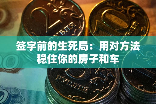 济南签字前的生死局：用对方法稳住你的房子和车