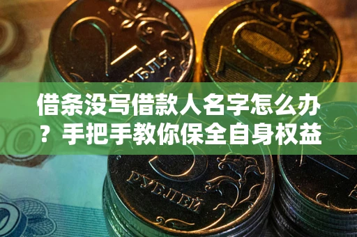 济南借条没写借款人名字怎么办？手把手教你保全自身权益