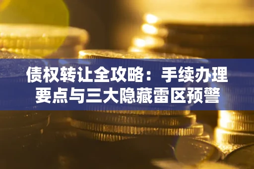济南债权转让全攻略：手续办理要点与三大隐藏雷区预警